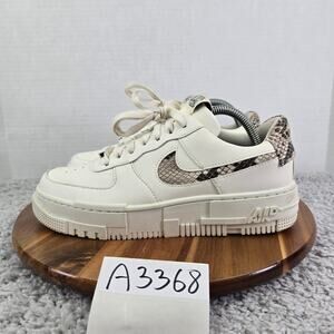 Nike Air Force 1 Low Pixel SE Sail Snake Casual Daily Sneaker Women 9 CV8481-101